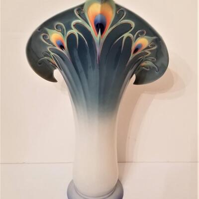 Lot #1  Peacock Vase - nice decorative item