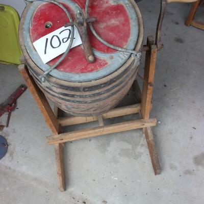 ANTIQUE STAND BUTTER CHURN