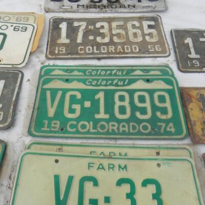  OLD LICENSE PLATES