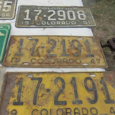   OLD LICENSE PLATES