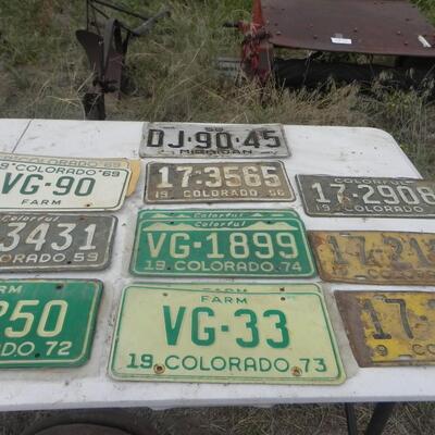   OLD LICENSE PLATES