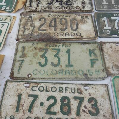 COLORADO  VINTAGE LICENSE PLATES