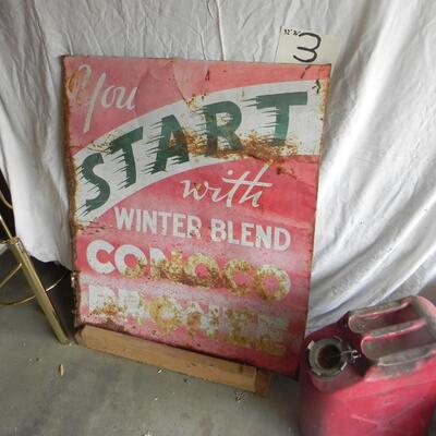 TIN CONOCO SIGN