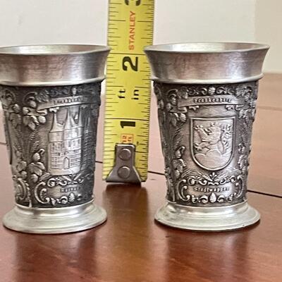 Lot 52- Pewter serving collection 