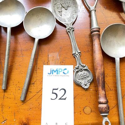 Lot 52- Pewter serving collection 