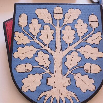 Lot 198 Heraldic  Shields, coasters and art