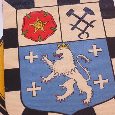 Lot 198 Heraldic  Shields, coasters and art