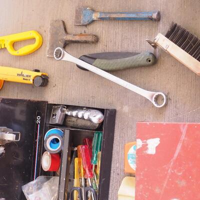 Lot 139 Vintage tool chests and tools