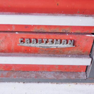 Lot 143 Craftsman vintage tool chest, tools extension cords
