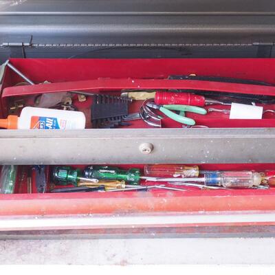 Lot 143 Craftsman vintage tool chest, tools extension cords