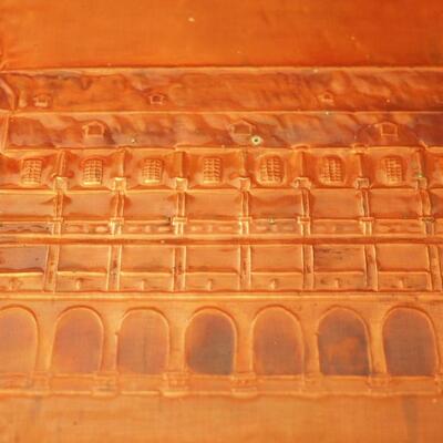 Lot 68 Mounted copper printing plates, RepoussÃ© art and more