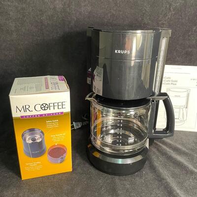 Lot 21  Coffee Maker and Bean Grinder