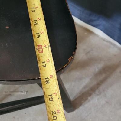 Lot 123: Black Wood Chair 