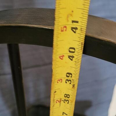 Lot 123: Black Wood Chair 