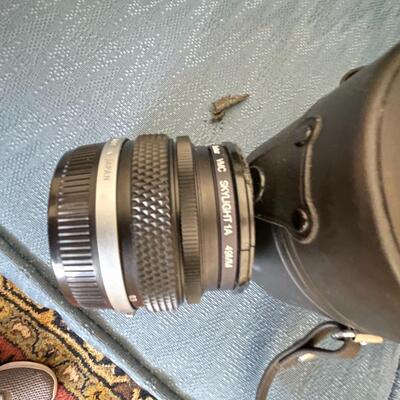 Lot 94 Huge lot of film and digital cameras, manuals, lens, cases, Binoculars, book