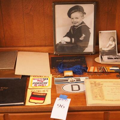 Lot 96 WWI Ephemera  and patches