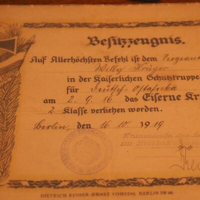 Lot 96 WWI Ephemera  and patches