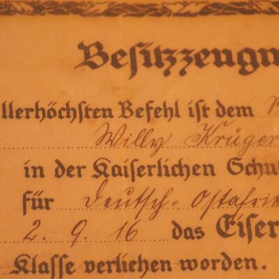Lot 96 WWI Ephemera  and patches