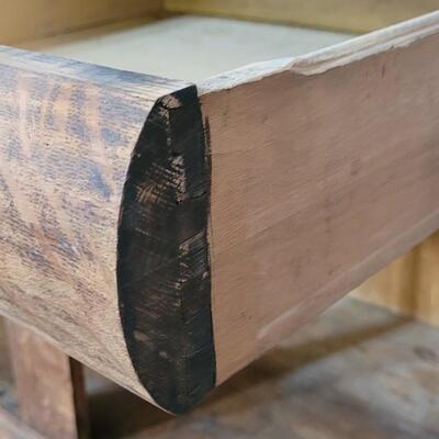 Lot 126: Vintage Tiger Maple Buffet (Perfect Upcycled Project Piece)