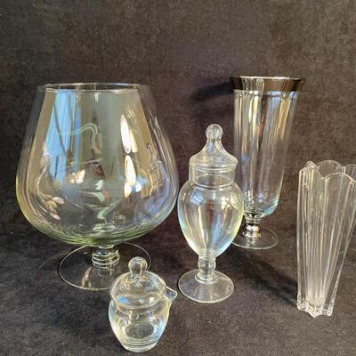 Lot 31  Glass Misc with Waterford vase