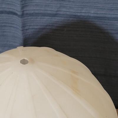 Lot 130: Antique Extra Large Frosted Glass Light Cover #2