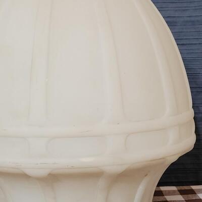 Lot 130: Antique Extra Large Frosted Glass Light Cover #2