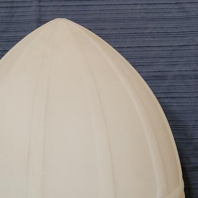 Lot 130: Antique Extra Large Frosted Glass Light Cover #2