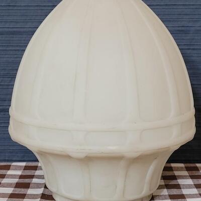 Lot 130: Antique Extra Large Frosted Glass Light Cover #2