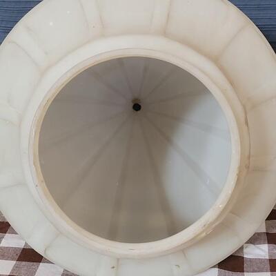 Lot 130: Antique Extra Large Frosted Glass Light Cover #2
