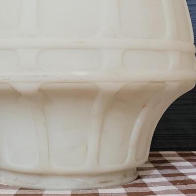 Lot 130: Antique Extra Large Frosted Glass Light Cover #2