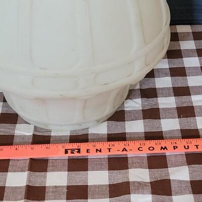 Lot 130: Antique Extra Large Frosted Glass Light Cover #2