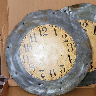 Lot 135: (3) Tin 18" Clock Faces DIY Project