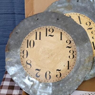 Lot 135: (3) Tin 18" Clock Faces DIY Project