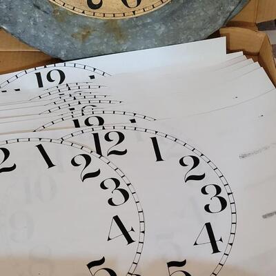 Lot 135: (3) Tin 18" Clock Faces DIY Project
