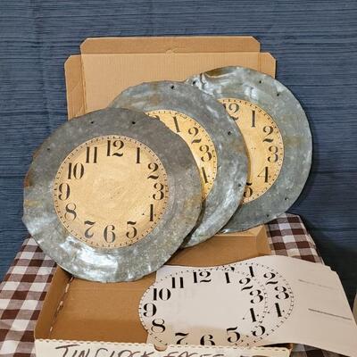 Lot 135: (3) Tin 18" Clock Faces DIY Project