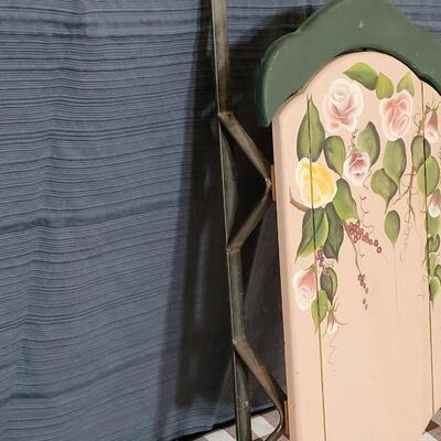 Lot 137: Handpainted Decorative Sled 
