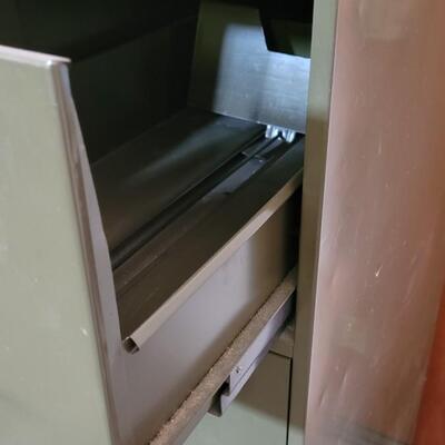 Lot 140: Vintage Army Green File Cabinet 