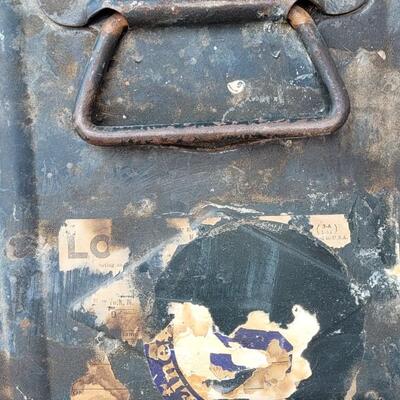 Lot 141: Vintage Metal Military Trunk