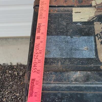 Lot 141: Vintage Metal Military Trunk