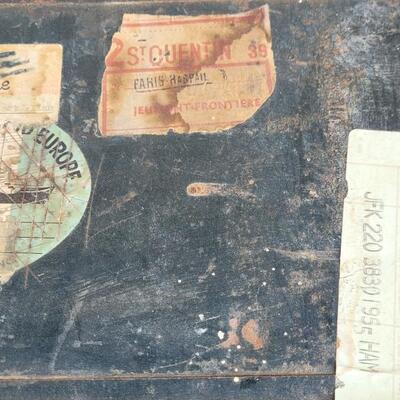 Lot 141: Vintage Metal Military Trunk
