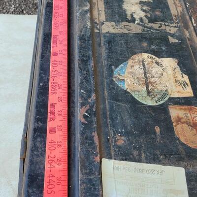 Lot 141: Vintage Metal Military Trunk