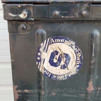 Lot 141: Vintage Metal Military Trunk