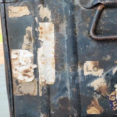 Lot 141: Vintage Metal Military Trunk