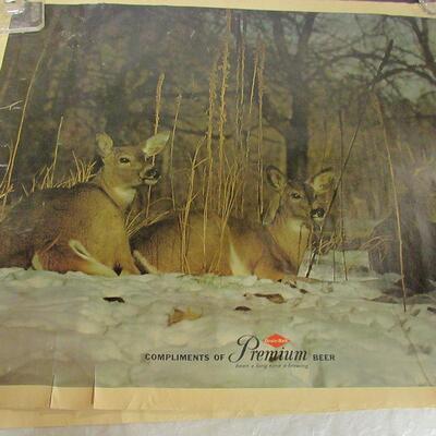 Vintage Original 1950s Grain Belt Beer Print on Canvas Deer
