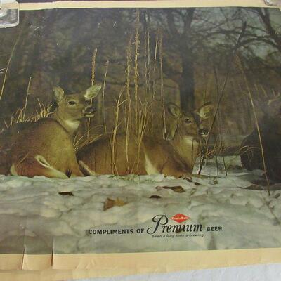 Vintage Original 1950s Grain Belt Beer Print on Canvas Deer