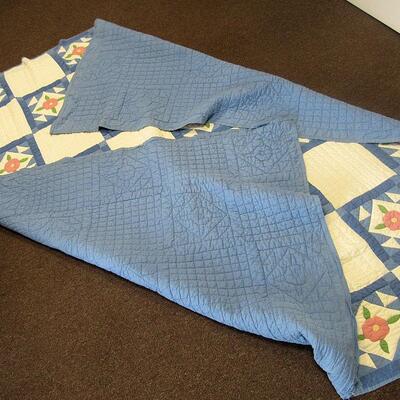Nice Part Hand Sewn Part Machine Sewn Quilt 70" x 80"