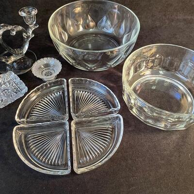 Lot 43  Glass Serving Misc
