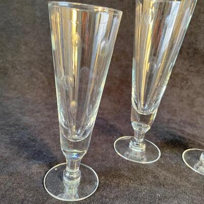 Lot 86 Four Champagne Glasses