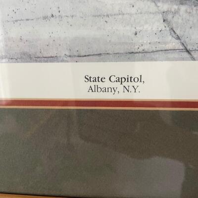 Lot 103  Framed Print of the New York State Capital