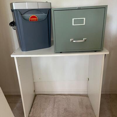 Lot 105 Office Misc with Single File Drawer and Shredder